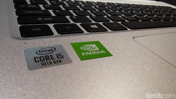 Opsi prosesor untuk Aspire 5 adalah Core i5 dan i7, keduanya dari generasi ke-10. Foto: detikINET/Anggoro Suryo Jati