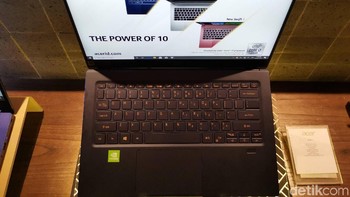 Meski enteng, speknya tetap terjaga. yaitu Intel Core i5 atau i7 generasi ke-10 dengan GPU MX250. Foto: detikINET/Anggoro Suryo Jati