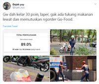 Kocak, Driver Ojol Pesan Makanan Pakai Jasa Ojol Lainnya