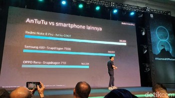 Perbandingan dengan ponsel lainnya. Foto: Adi Fida Rahman/detikinet