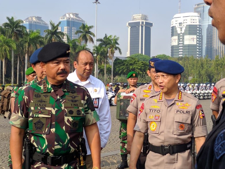 Jelang Pelantikan Presiden, Panglima TNI-Kapolri Gelar Apel Keamanan