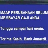 Namanya juga tanggal tua, tentu saja perusahaan belum membayar gaji Anda. Jadi tunggu lagi sampai minggu depan ya. Foto: Dok. Memecenter, Facebook Cocoklogi Science