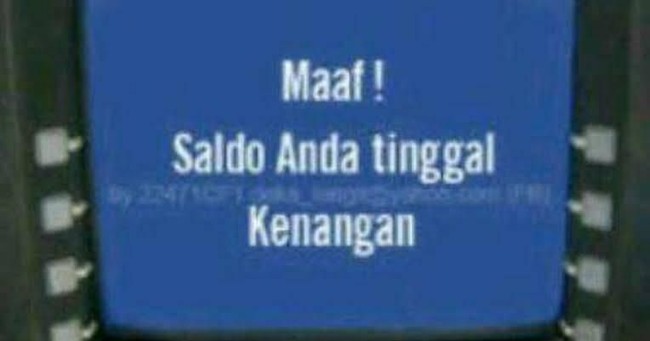 Ketika saldo ATM pun tinggal kenangan, seperti mantan ya. Foto: Dok. Memecenter, Facebook Cocoklogi Science