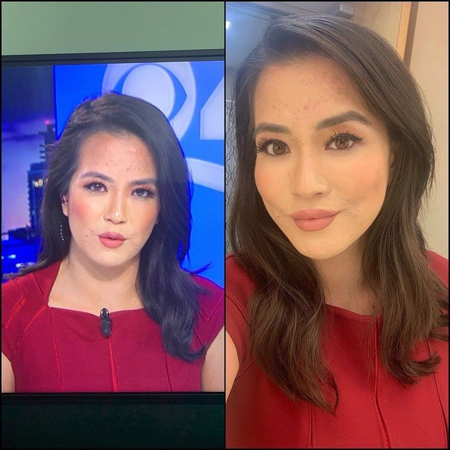 Sebagai seorang yang tampil di depan umum setiap hari tentu Frances khawatir. Ia pun menjadi khawatir dan gugup setiap melihat penampilan wajahnya di layar. Foto: Instagram @franceswangtv