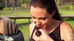 Momen Angelina Jolie Cicip Jangkrik hingga Kalajengking