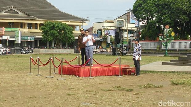 Suasana Apel Kebangsaan pelajar se-Banyumas.