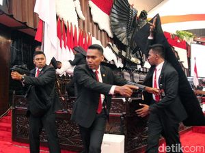 Begini Simulasi Pengamanan Pelantikan Presiden di DPR