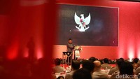 JK memberikan wejangan kepada para petinggi Polri yang hadir dalam acara tersebut.