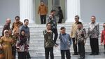 Jokowi Foto Bareng JK hingga Menteri Kabinet Kerja di Istana