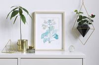 Hiasan unik untuk ruang tamu minimalis.