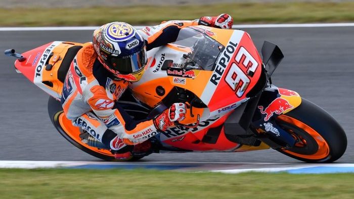 Marc Marquez bisa mencatatkan rekor di MotoGP Australia akhir pekan ini. (Foto: AFP/Toshifumi Kitamura)