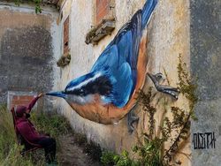 Keren! Seniman Sulap Bangunan Tua dengan Seni Grafiti 3D