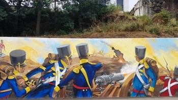 Tak lama kemudian, ia berkesempatan membuat grafiti berukuran besar di Damaia, Carcavelos. (Foto: instagram/odeith)