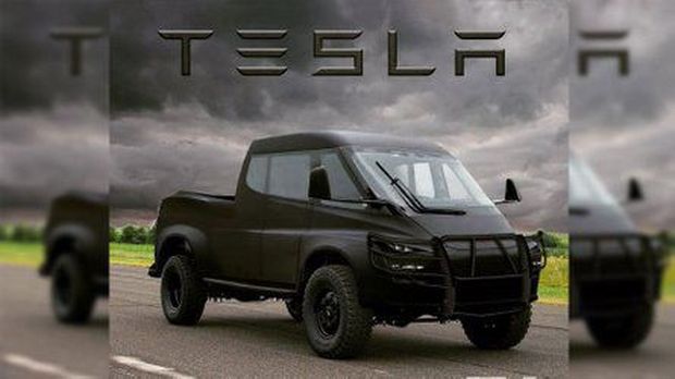 Render Truk Tesla