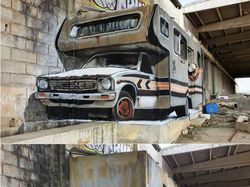 Keren! Seniman Sulap Bangunan Tua dengan Seni Grafiti 3D