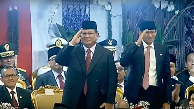 Prabowo-Sandi Beri Ucapan Selamat ke Jokowi-Maruf Usai Pelantikan Prabowo-Sandi Beri Ucapan Selamat ke Jokowi-Maruf Usai Pelantikan