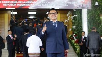 Eko Hendro Purnomo atau Eko Patrio juga ikut hadir di pelantikan presiden.
