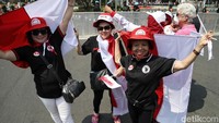 Begini potret sejumlah relawan Jokowi yang datangi kawasan Monas, Jakarta.