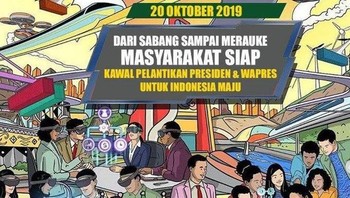 Gambar kartun banyak dipakai netizen, gambarnya ramai untuk menggambarkan kemajuan yang jadi harapan Indonesia (Twitter)