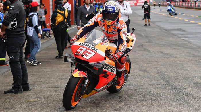 Yamaha dan Ducati dianggap Marc Marquez jadi ancaman baginya di MotoGP Malaysia (Toshifumi KITAMURA / AFP)