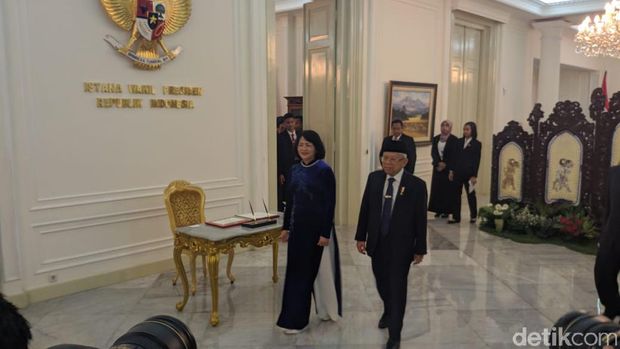 Usai Dilantik, Ma'ruf Amin Terima Wapres China dan Wapres Vietnam