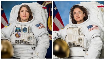 Mereka adalah tim astronaut pertama yang semuanya wanita yang melakukan spacewalk di luar stasiun antariksa, International Space Station (ISS). Namanya Christina Koch dan Jessica Mei. Foto: Reuters