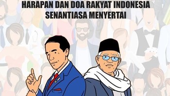 Ucapan selamat untuk Presiden Jokowi dan Wapres Maruf Amin (Twitter)
