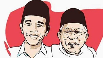 Meme dukungan kepada Jokowi-Maruf Amin (Twitter)