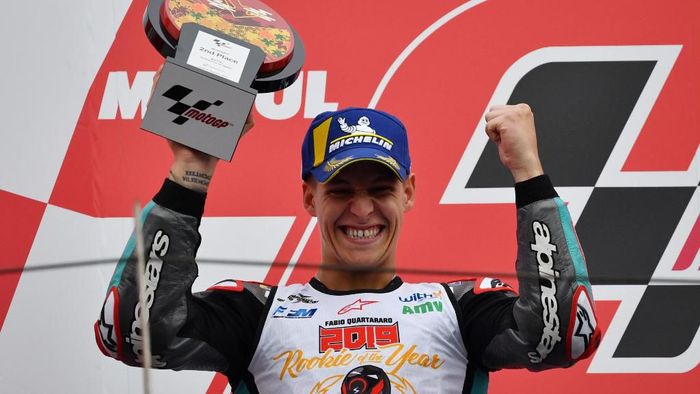 Fabio Quartararo jadi Rookie of The Year usai finis kedua di MotoGP Jepang (Foto: Toshifumi KITAMURA / AFP)