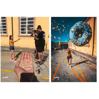 Donat dan meses juga bisa menjadi properti yang menghasilkan foto keren. Bagaimana caranya? Lihat sendiri pada foto before after ini. Foto: Dok. Jordi Koalitic