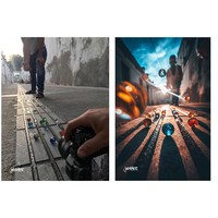 Mainan kelereng juga bisa kamu pakai sebegai obyek untuk memperindah foto. Jordi memotret dari bawah dan meminta model melempar kelereng ke arahnya. Foto: Dok. Jordi Koalitic