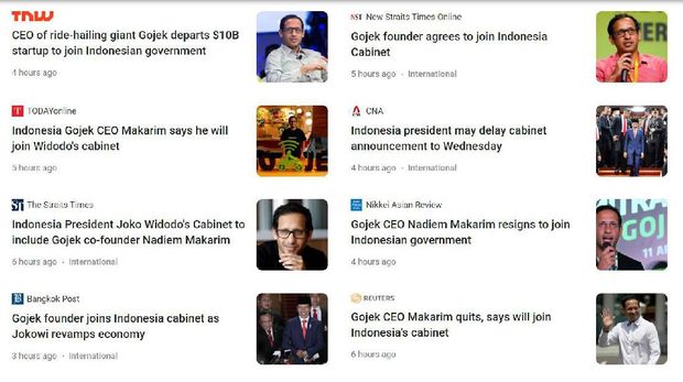 Jadi Calon Menteri, Nadiem Bikin Heboh Media Asing