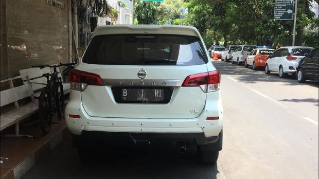 Mobil tersebut terparkir di Polda Metro Jaya