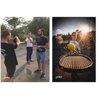 Cara kreatif dengan memberikan efek cipratan air ini juga membuat kagum. Bermain tenis jadi terlihat lebih dramatis ya. Foto: Dok. Jordi Koalitic