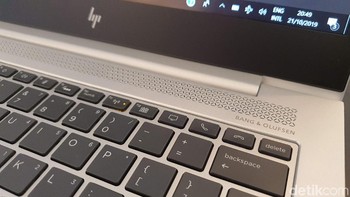 Laptop ini turut dibekali speaker Ben & Olufsen. Foto: Adi Fida Rahman/detikINET