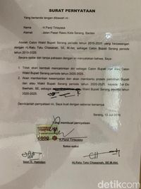 Wabup Serang Akui Teken Surat Pembagian Jatah Pilkada: Tak Ada Intimidasi