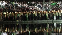 Begini suasana peringatan Hari Santri yang digelar di Lapangan Banteng, Jakarta, Senin (21/10/2019).