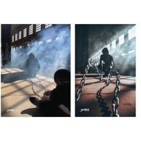 Tema monokrom dan tambahan efek asap membuat foto jadi terlihat lebih dramatis. Foto: Dok. Jordi Koalitic