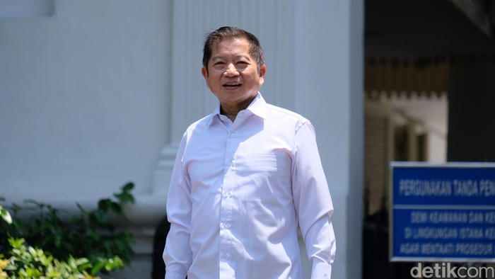 Suharso Monoarfa di Istana (Andhika Prasetia/detikcom)