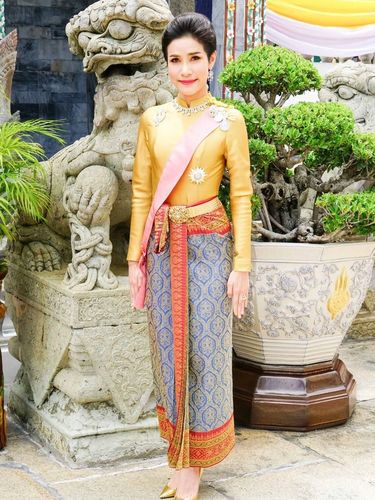 General Sineenat Wongvajirapakdi, the royal consort is seen in this undated handout photo obtained by Reuters, August 27, 2019. Thailand's King Maha Vajiralongkorn has stripped his newly named royal consort Sineenat of her titles and military ranks for being 