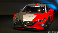 Selain untuk mobil Formula E, desain kimono ini juga disematkan pada mobil konsep baru Nissan, yaitu Leaf Nismo RC, mobil yang menggunakan tenaga dual elektrik. Foto: Zulfi Suhendra/detikcom