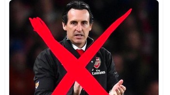 Ada yang sudah menginginkan Emery out. Foto: Twitter