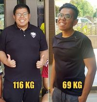 Penampilan Shah yang dulu berbobot 116 kg