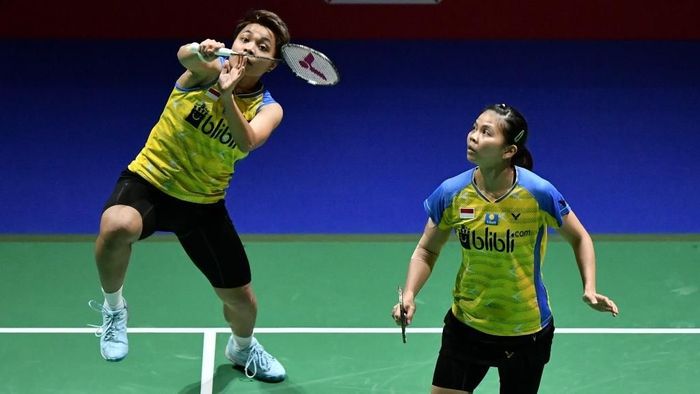 Greysia Polii/Apriyani Rahayu kalah di laga kedua BWF World Tour Finals 2019 (Fabrice Coffrini / AFP) Greysia Polii/Apriyani Rahayu kalah di laga kedua BWF World Tour Finals 2019 (Fabrice Coffrini / AFP)