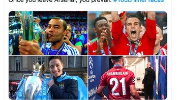 Beberapa pemain yang malah bersinar usai meninggalkan Arsenal. Ada yang mau mengikuti? Foto: Twitter