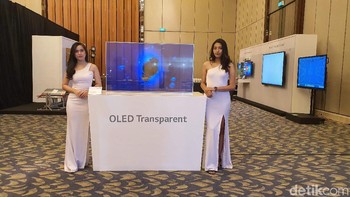 Inilah LG OLED Transparent. Foto: Adi Fida Rahman/detikINET