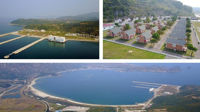The Mount Kumgang tourist resort area is seen during North Korean leader Kim Jong Uns visit, North Korea, in this undated picture released by North Koreas Central News Agency (KCNA) on October 23, 2019.     KCNA via REUTERS    ATTENTION EDITORS - THIS IMAGE WAS PROVIDED BY A THIRD PARTY. REUTERS IS UNABLE TO INDEPENDENTLY VERIFY THIS IMAGE. NO THIRD PARTY SALES. SOUTH KOREA OUT. NO COMMERCIAL OR EDITORIAL SALES IN SOUTH KOREA.