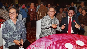 Para pegawai Kemenkominfo hingga sejumlah tokoh hadir dalam sertijab tersebut. (Ari Saputra/detikcom)