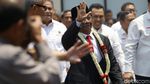 Mahfud Disambut Meriah di Kemenko Polhukam