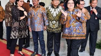 Momen Keakraban Para Menteri di Kabinet Baru Jokowi